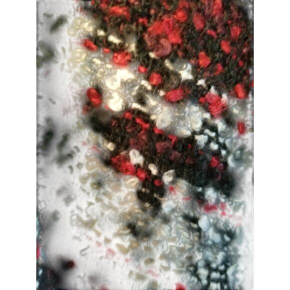 Womens One Size Plaid Red Black Fringed Open Front Poncho Wrap Cape - Picture 2 of 4